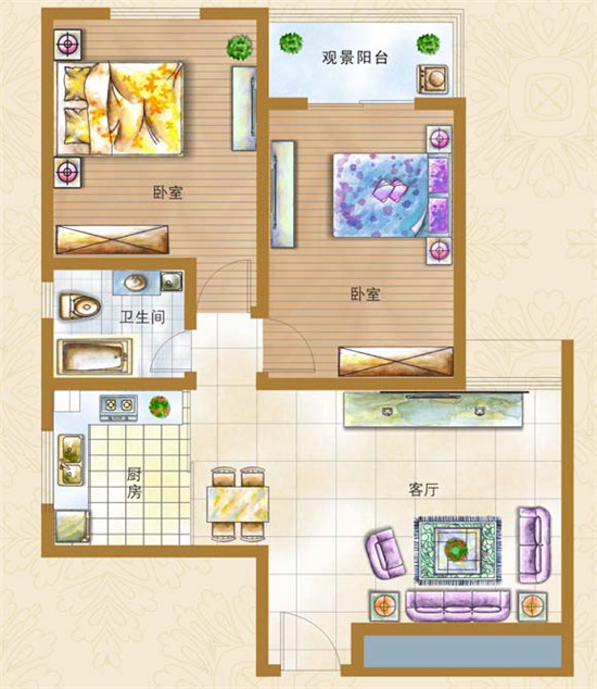 華融國(guó)際水岸E戶型