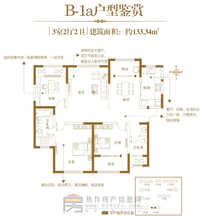 建業(yè)·壹號城邦133.34㎡戶型